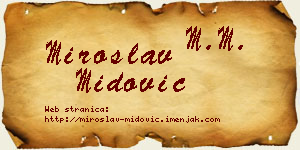 Miroslav Midović vizit kartica